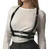 EIH1 1 Stück Harness Damen Oberkörper, Schulterholster, Leder Harness für Frauen, Punk Leder Körperkette Damen für Frauen Mädchen Cosplay Damen