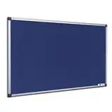 Floordirekt Pinnwand Stoff Filz mit Aluminium-Rahmen Filztafel Moderationstafel inkl. Montagezubehör in verschiedenen Farben & Größen (150 x 120 cm, Blau)