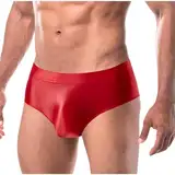 Herren Unterhosen Glatte Slip Sexy Unterwäsche Satin Herren-Reizwäsche Underwear Herren-Slips Erotische String Tanga Männer Baumwolle Herren-Strings Deals 16 Lila XXL