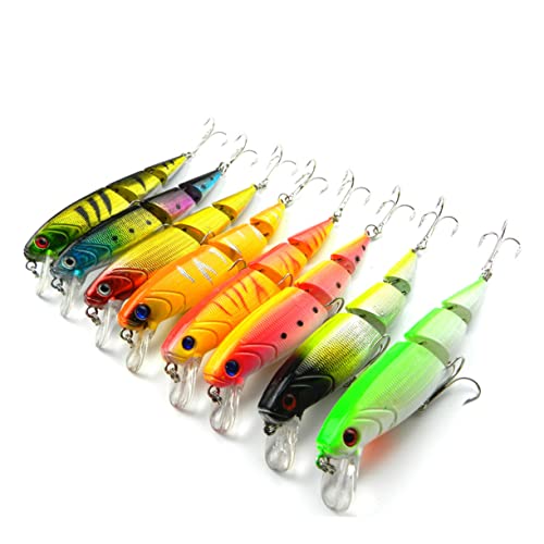 Happyyami Kunstköder Für Barsch Und Zander 3 Teiliger Swimbait Mit Drillingshaken Künstlicher Crankbait Angelköder Vielseitig Einsetzbar Für üßwasserangeln Effektive Fischköder Für