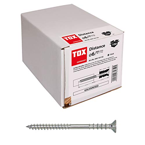 TOX Justierschraube Distance verzinkt, 6 x 60 mm, 100 Stück, 09010102