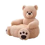 LOVIVER Kinder-Plüsch-Cartoons, kleines Sofa, Stuhl für Zuhause, Geburtstagsgeschenk, Größe 19 x 19 x 17,7 Zoll, weiches Kissen, Stützsitz, Lernen, Sitzen, Bear