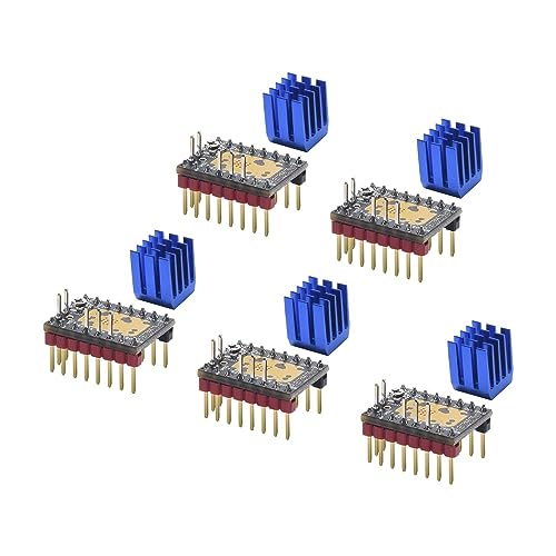 BIGTREETECH TMC2209 V1.3 Schrittmotortreiber UART, Step/DIR Modus Ultra Silent Stepsticks mit Kühlkörper für SKR V1.4 Turbo/SKR 3, Octopus/Manta M4P/M5P/M8P MKS Gen L 3D Drucker Motherboard 5Pcs