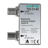 Axing TZU 21-65 Multimedia-Aufsteckadapter Verteiler für Kabelmodem und TV