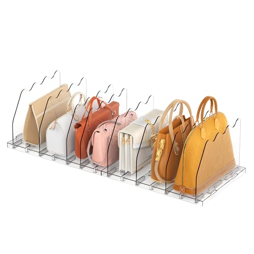 Ronlap Schrank Organisator, Brieftaschen-Teiler, verstellbarer Schrank-Speicher-Trenner für Schreibtisch, Schlafzimmer, Büro, Küche, Badezimmer, 8 Stück, Transparent