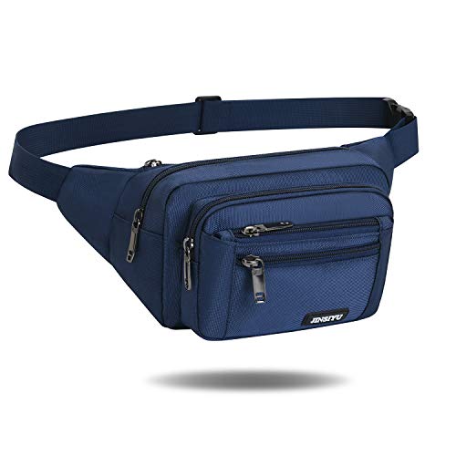 Bauchtasche für Herren und Damen | Wanderrucksäcke Sporttaschen Fahrrad | Stadt der Sicherheit für Reisen oder Outdoor Sport Waist Pack Fanny Pack für Alltag oder Wandern, blau, L