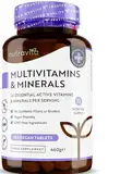 Nutravita Multivitamine und Mineralien – 365 vegane Multivitamintabletten – 1-Jahres-Vorrat – Multivitamintabletten für Männer und Frauen mit 26 essentiellen aktiven Vitaminen und Mineralien – hergest