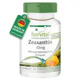 Fairvital | Zeaxanthin Kapseln 10mg - 60 Kapseln - HOCHDOSIERT - VEGAN