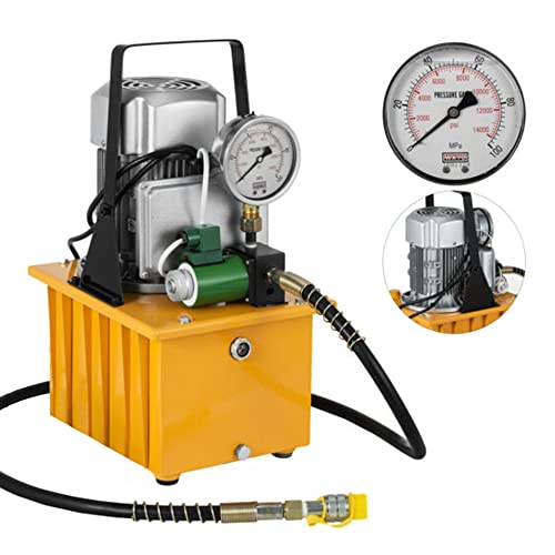 Begoniape Elektrische Hydraulikpumpe, 10000 PSI Hydraulikaggregat, Hydraulische Kraftpumpe, Pedal-Magnetventil-Steuerung, 7L Ölkapazität, 1.8m Ölschlauch, 220V