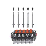 WYZSXX 5-Spulen 11 gpm 3625 psi hydraulisches Wegeventil, SAE-Anschlüsse, doppeltwirkendes Ventil für kleine Traktoren, Traktoren, Lader, Holzspalter