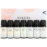 Nikura Ätherisches Öl Set Chakra Mischung - 7 x 10ml | Spirituelle Geschenke, Meditation, Yoga, Diffusor, Kerzen | Wurzel-, Sakral-, Solarplexus-, Herz-, Kehle-, Drittes Auge-, Kronen-Chakra | aus UK