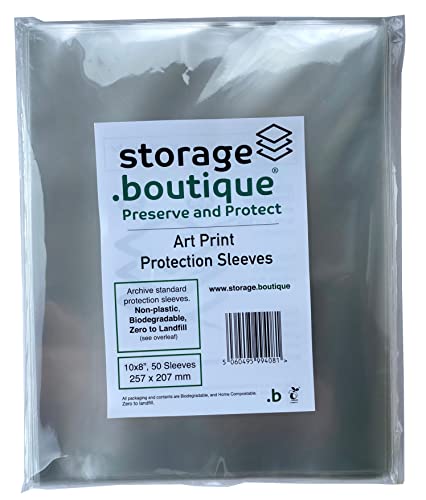 storage.boutique Kunstdruck-Schutzhüllen, biologisch abbaubar, 257 x 207 mm, 50 Schutzhüllen