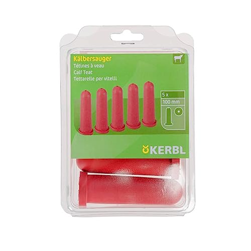 Kerbl Sauger kurz m. rund.Loch 5 St. im Pack, rot