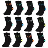 Libella 12 Paar Jungen Sportsocken Fussball Wintersocken Baumwolle bunt Cotton modische Füßlinge 2874 39-42