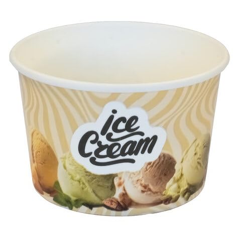 VEPATIM 50 Eisbecher 175 ml bedruckt ICE CREAM Ø85 mm 50 Stück
