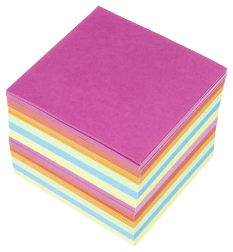 Kangaro Zettel für Notizzettelbox 9x9x9cm sortierte Farben Shrumpf 700 Blatt