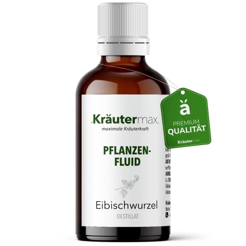 NEU! Kräutermax Eibischwurzel Tropfen | Eibischwurzel Pflanzenfluid als perfekte Ergänzung zu Eibischwurzel Tee oder Eibischwurzel Pastillen | Eibischwurzel Extrakt Vegan | Eibisch 1 x 50ml