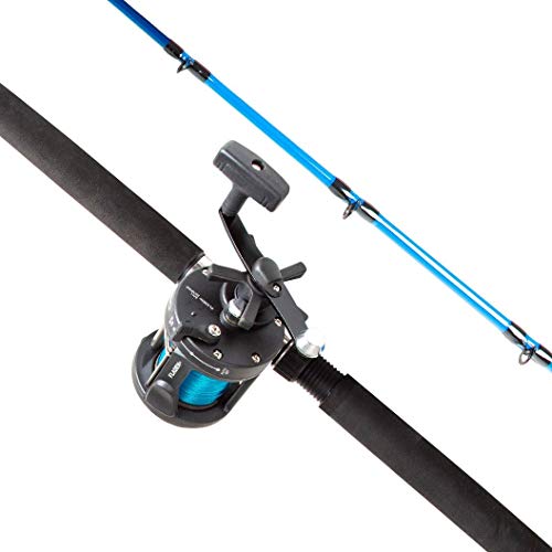 Fladen Angeln – Qualität 1,8 m oder 2,1 m – 9,1 bis 1,9 kg Klasse Boot, Meeresfischerei Blau – Vorgeladen mit Schnur für Offshore-Meeresfische, blau, 7ft / 2.1m