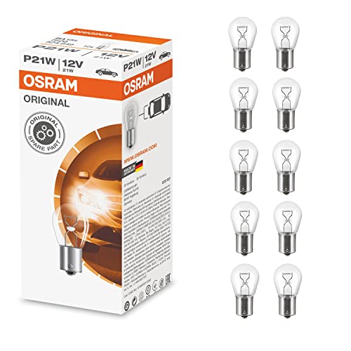Glühlampe Birne Glühbirne P21W Osram Kompatibel mit Audi BMW Fiat Ford Mercedes Opel Peugeot Renault Skoda VW Abarth Alfa Alpina Aprilia Austin 7506
