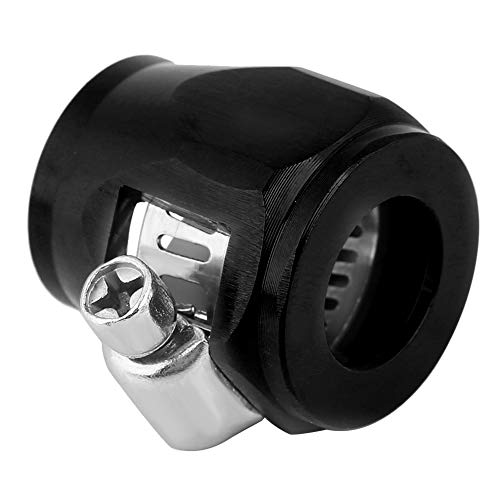 KIMISS Aluminium Universal Auto Öl Kraftstoffleitung Clip Clamp Montagezubehör Wasserleitung Clip Schlauchendverschlüsse (AN6 schwarz)