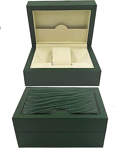 LEVINE Uhrenbox, Luxus-Uhrenbox, Uhrenhalter, Uhrenaufbewahrungsbox, Uhrentasche, Organizer, Uhrenbox, Uhrenbox, Wellenmuster, grüne Verpackung, Geschenk-Aufbewahrungsbox, Verpackungsbox