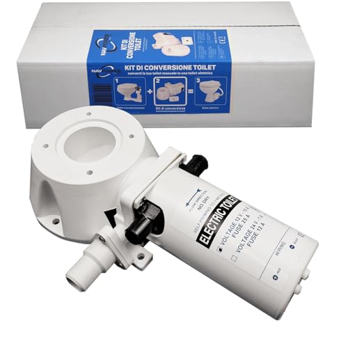Navpower Umwandlungs-Set für Toilette, universell, 12 V, Umwandlungskit von manuell auf elektrisch, horizontal, Boot, Wohnmobil, Wohnwagen, kompatibel mit Jabsco TMC Ocean