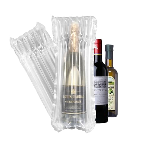 Hijelyn Aufblasbare Weinversandverpackung, Weinversand, 65 um dickes Material, Flaschenverpackung für Flugreisen, 36 Stück, Likörversand, Schutzbeutel mit Luftpumpe für sicheren Transport mit Gepäck