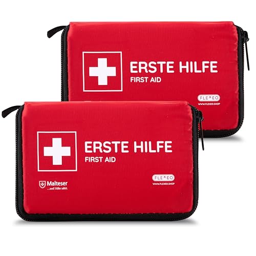 2x Mini Erste Hilfe Set - Outdoor, Fahrrad, Wandern, Reise, Klein, First Aid Kit, Unterwegs, Kinder