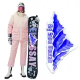 MytaYt 3D Snowboard Stomp Pad Schneeberg Transparentes Stomp Pad Snowboard Anti-Rutsch-Pad Selbstklebend für Winter Schnee Ski Zubehör, Snowboards Grip Pads-Blau