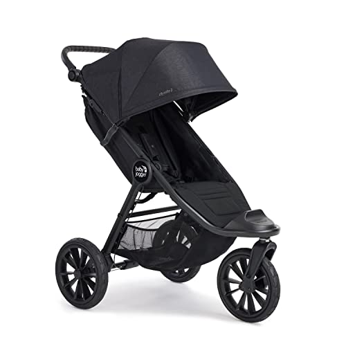 Baby Jogger City Elite 2 Kombikinderwagen für jedes Gelände | Zusammenklappbarer und tragbarer Buggy | Opulent Black (schwarz)