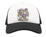 Canon Ball Historic Cartoon Canon Graphic Half Mesh Trucker Cap Baseball Hut Snapback One Size