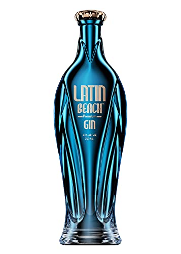 Latin Beach Gin 700ml – fruchtig, spritzige Zitrone | Aromen von Maracuja, Mango, Papaya und Kokosnuss | Italienischer Gin mit tropischem Flair | 1x 700ml | 41% Vol.