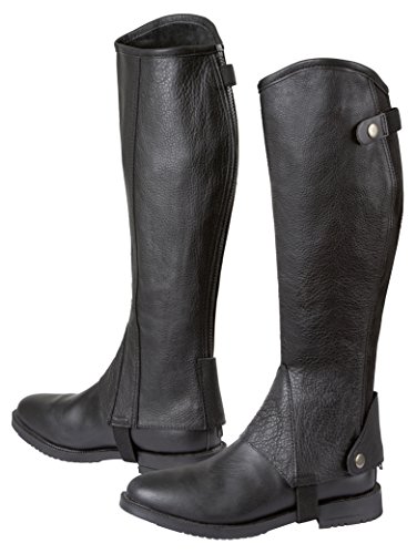 Covalliero Minichaps Elasto Leder Elastikeinsatz, schwarz, L, 324032