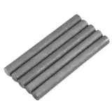 Jadeshay Graphitstange, 5PCS Graphitstab Graphitelektrodenzylinder Stangenlänge 100mm Durchmesser 10mm Schwarz Farbe 99.9% Graphitelektrode Bar für Metallurgie, Maschinenbau