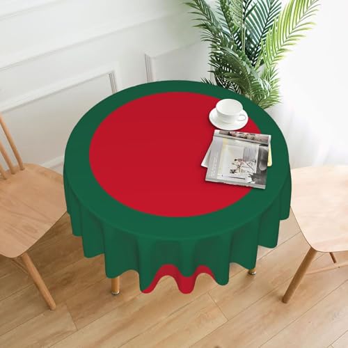 Runde Tischdecke mit Flagge von Bangladesch, 152,4 cm, langlebig und waschbar, für Kaffee, Meetings, Essen und Urlaubsdekoration