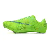 Zelzen Spiked Leichtathletikschuhe 8 Spikes, Sprint Mittelstrecke Leichtathletikschuhe, Herren Spiked Trainer, Leichte rutschfeste Sprintschuhe für Männer,Frauen,Junioren(39,Grün)