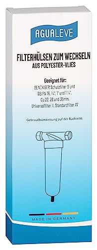 10 Stück AGUALEVE Filterhülsen als Alternative zu BWT Filterhülsen zum Wechseln 10999 aus Polyester-Vlies DN 20-32 in Wechselbox 10 STK, weiß, Stück (1er Pack) | Markenqualität Made in Germany