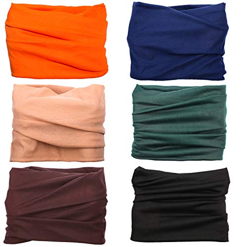 GESTAND 6 Stück Schlauchschal Nahtlose Mundschutz Atmungsaktiv Gesichtsmaske Multifunktionstuch Bandana Neckwarmer Loop Schal Laufschal Staubschutz für Herren Damen