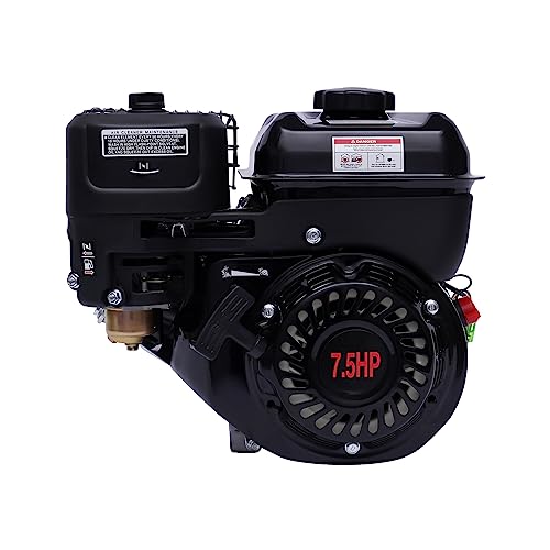 Konfiur 7.5 PS 4-Takt Benzinmotor, 3600 U/min Industriemotor für Go, Kart, Kart, Hochdruckreiniger & Mehr, Leistungsstarker Ersatzmotor, Schwarz