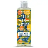 Faith In Nature Natürliches Grapefruit-Orange-Duschgel, Belebend, Vegan und Frei von Tierversuchen, Ohne SLS Oder Parabene, 400ml