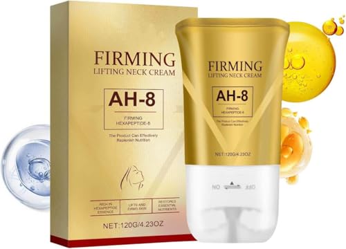 AH-8 Firming Neck Cream, 120g AH-8 Hals Straffende Cremes Roller, Firming Neck Cream zur Reduzierung von Falten,Halslinien & Schlaffer Haut