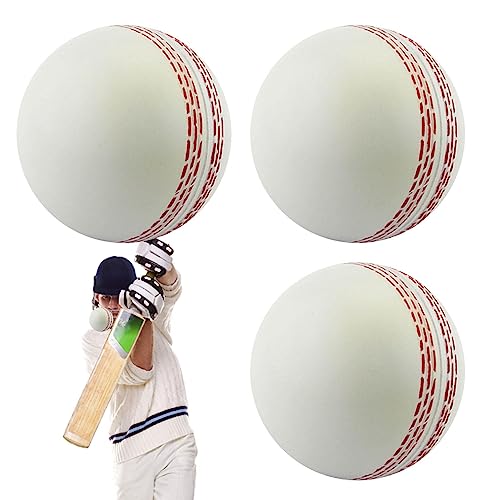 Chaies Cricketball | Übungstraining Cricketbälle | Sports Wind Indoor Outdoor Weiche Trainingsbälle zu Üben, tragbare Trainingsbälle zum Schwingen, Hüpfen, Drehen