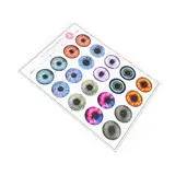 POPETPOP 1Blatt Puppenaugen Zubehör für DIY Puppen Blechpuppe Augen mit Basis und Papierverbrauch für Realistische Augäpfel Einzigartiges Design für Puppenherstellung