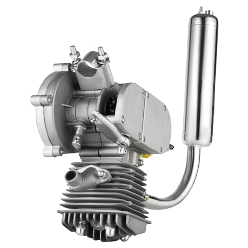 Wensiy 2-Takt Fahrradmotor Kit, 80CC Motorisierte Conversion Kit, CDI-Zündung, Gas Moteur Fahrrad Benzin Hilfsmotor Bike Engine Kit, Fahrrad Elektromotor Nachrüsten für die meisten 26/28 Motorisierte