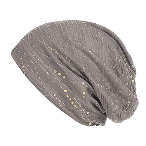 Muslim Frontal Turban Hijab Lace Cap Mütze Hut Frauen Baseballmützen Cap Mesh (Grey, One Size)