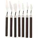 Zhenghebuy Malmesser Set,7 Stück Spachtel Messer Malerspachtel,Spachtel Acrylmalerei,Edelstahl Ölgemälde Spachtel Palettenmesser Malerei Schaber für Künstler Ölgemälde Ölmalerei