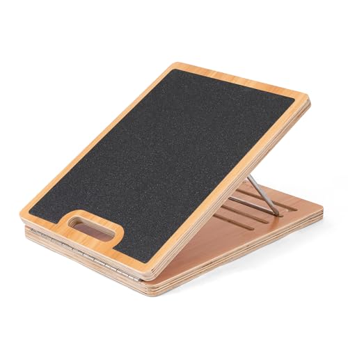 StrongTek Portable Wooden Slant Board mit einstellbarem Schrägbrett und Wadenstrecke, Professionelles Schrägbrett für Wadenstreckung, Fitnessstudio und Outdoor-Gebrauch