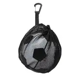 Ballsack,Ballnetz 1 Ball Basketball Tasche,Rucksack Tragbare Ballnetz,Fußball Meshbag,Basketball Netz Tasche,Mehrzweck Sport Netztasche,Balltasche Ball Netz Tasche für Fußball Basketball (Schwarz)