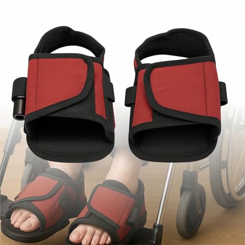 Fußgurte im rollstuhl, ältere menschen und menschen mit behinderungen - rollerträger, sitzhaltung, schuhe in position, fußstützen, schutzhaltung, 2 Stück