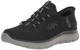 Skechers Herren Sneakers, Schwarz/Dunkelgrau, 43 EU